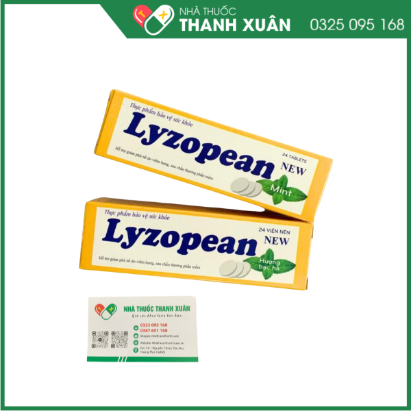 Viên ngậm Lyzopean New hỗ trợ giảm ho, đau rát họng